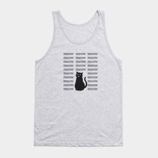 Chatty Cat (Black cat) Tank Top